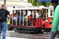 Nostalgic trams in Gmunden Salzkammergut, Austria Royalty Free Stock Photo